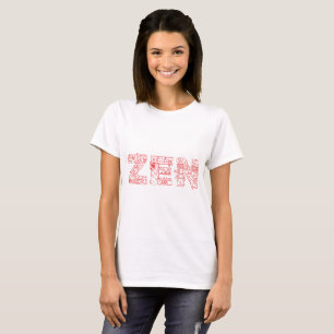 Camiseta Cor vermelho Zen, tipo "um de um"