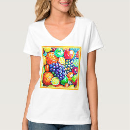 Camiseta Cor Vibrante das Frutas. Comprar Agora