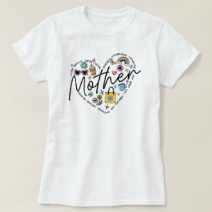 Camiseta Cora da Mãe Doçuras Divertidas Alegres