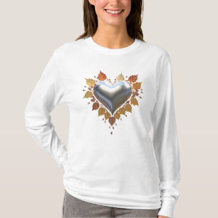 Camiseta Coração 3D de queda