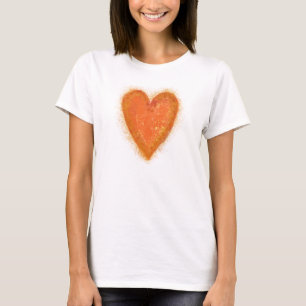 Camiseta Coração alaranjado