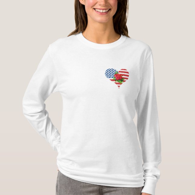 Camiseta Coração americano da beleza (Frente)