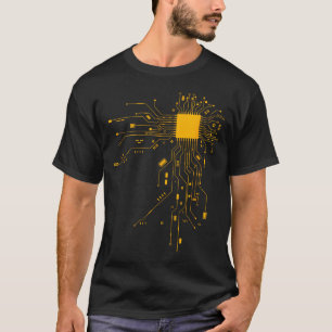 Camiseta Coração Anatômico Cpu Processador Ciência Da Compu