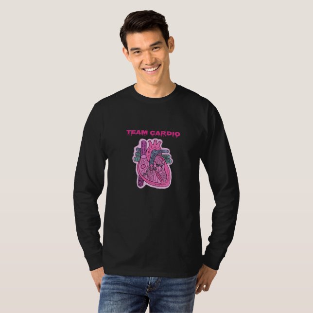 Camiseta Coração Anatômico de Cardiologia de Equipe, Doutor (Frente Completa)