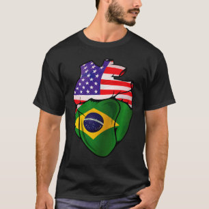 Camiseta Coração Anatômico Dividido Brasileiro com Fla