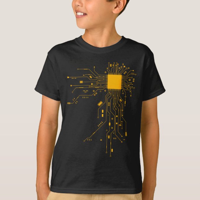 Camiseta Coração Anatômico Processador Cpu Ciência da Compu (Frente)