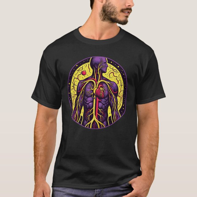 Camiseta Coração Anatômico Vibrante (Frente)