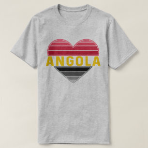 Camiseta Coração Angolano, Eu Adoro Angola