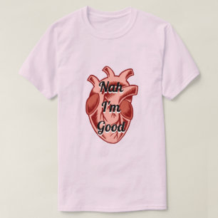Camiseta Coração Anti-Dias de os namorados Realista Perso