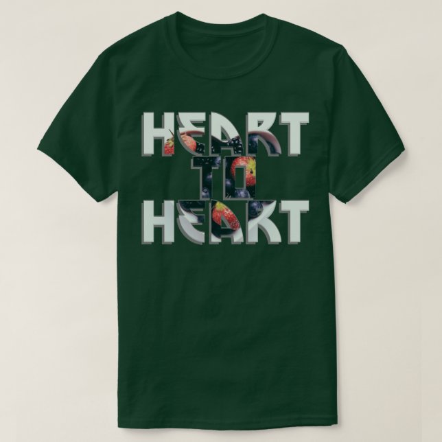 Camiseta Coração ao Coração 1 (Frente do Design)