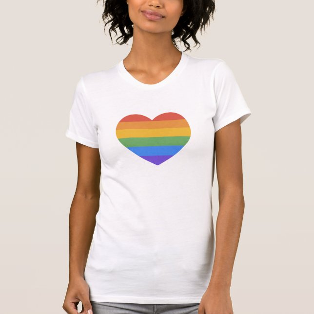 Camiseta Coração Arco-Íris (Frente)