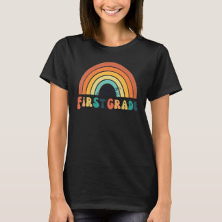 Camiseta Coração Arco-Íris Boho Para Professoras Mulheres O