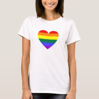 Coração arco-íris Orgulho gay LGBT