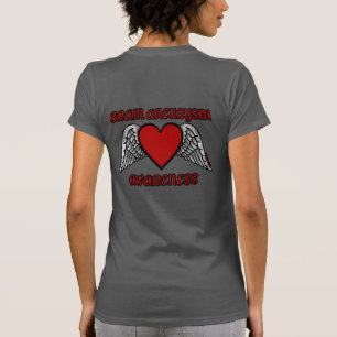 Camiseta Coração/Asas... Aneurismo cerebral