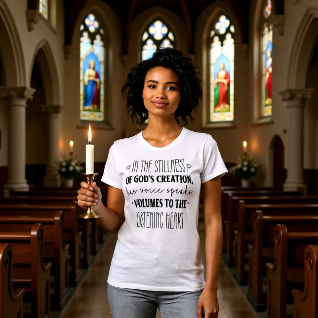 Camiseta Coração Atento à Criação de Deus (Criador carregado)
