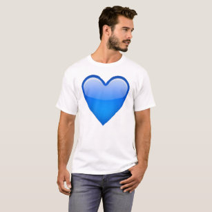 Camiseta Coração Azul - Emoji