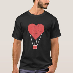 Camiseta Coração Balão de Ar Quente Fofo