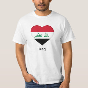 Camiseta Coração - Bandeira do Iraque