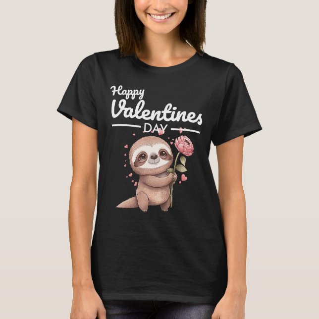 Camiseta Coração Bastante Animal Panda Feliz Dia dos Namora (Frente)