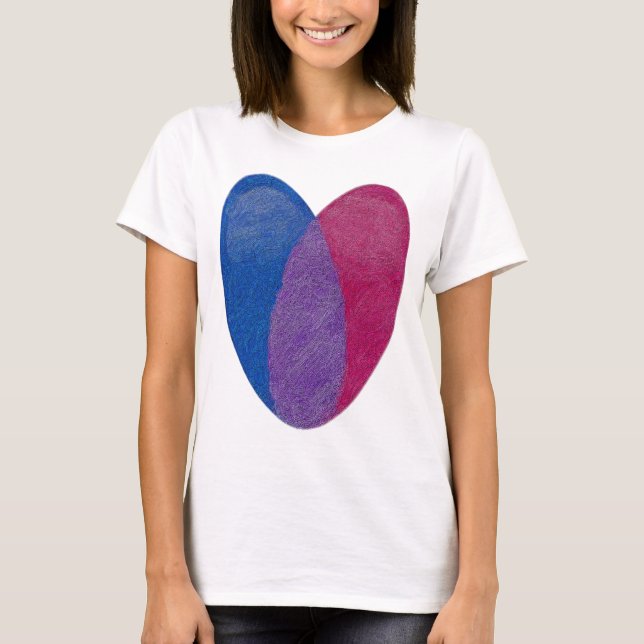 Camiseta Coração bissexual (Frente)