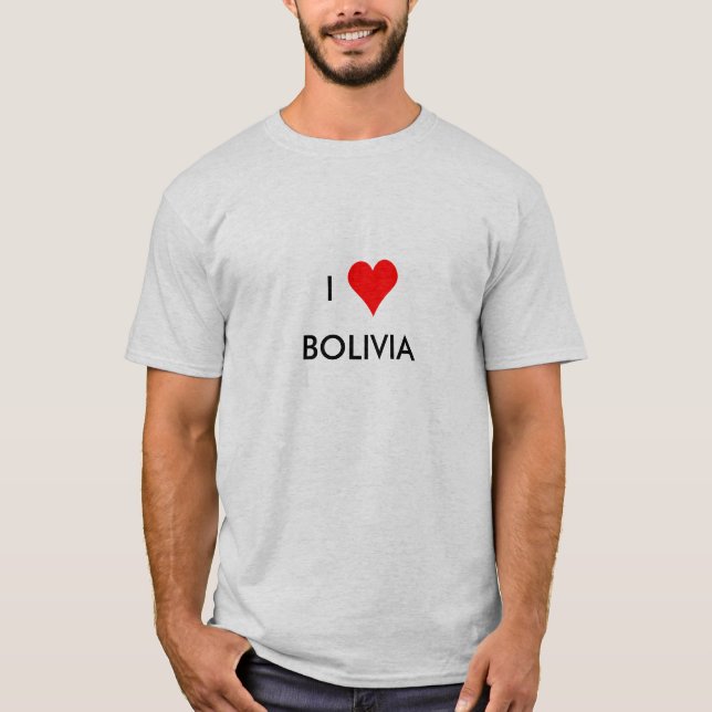 Camiseta coração bolívia (Frente)