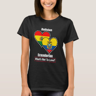 Camiseta Coração boliviana equatoriana sinaliza o que não é