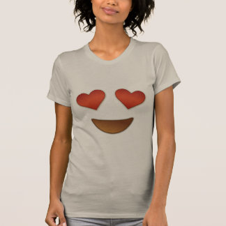 Camiseta Coração bonito para o emoji dos olhos