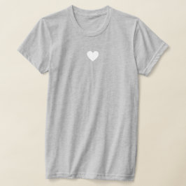 Camiseta Coração Branco Moderno Simples