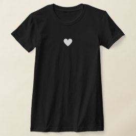 Camiseta Coração Branco Simples Moderno Personalizado