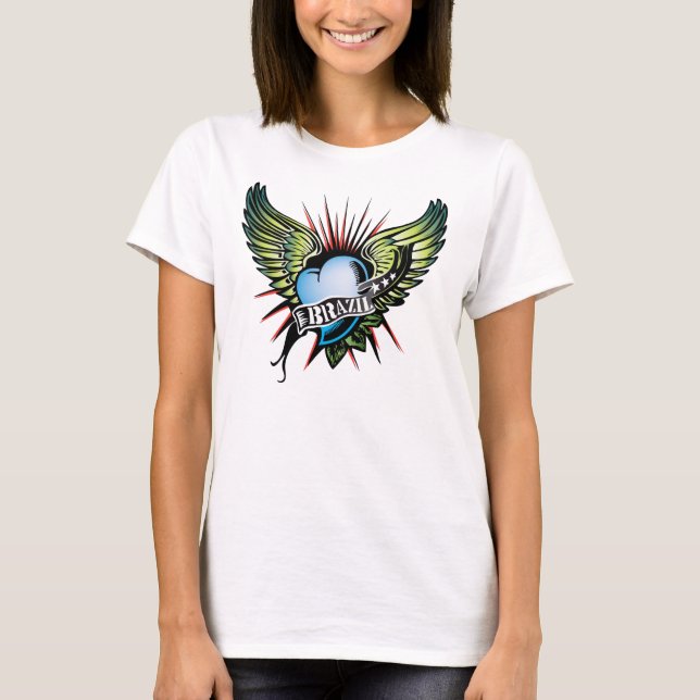 Camiseta Coração brasileiro II (Frente)