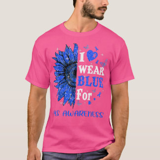 Camiseta Coração Brilhante Als Sunflower Awarness T-Shirt