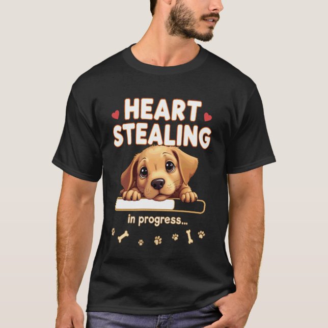 Camiseta Coração Cão Pointer Húngaro Presente Divertido Fil (Frente)