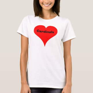 Camiseta coração, cardeais