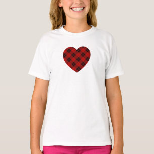 Camiseta Coração Cardíaco de Xadrez Buffalo, Frequência Car