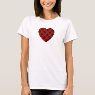 Camiseta Coração Cardíaco de Xadrez Buffalo, Frequência Car
