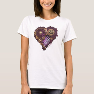 Camiseta Coração CardioArt-Montado em roxo e no ouro II