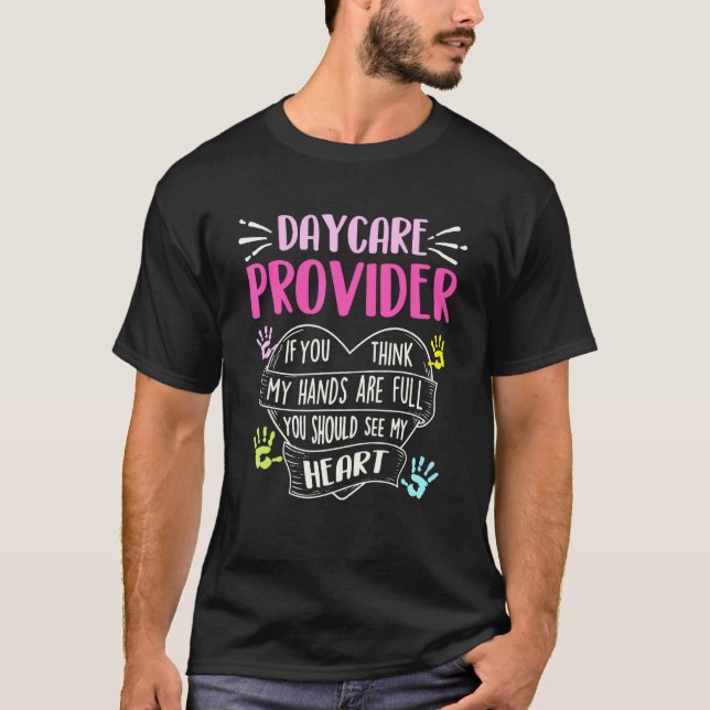 Camiseta Coração Cheio - Provedor de Creche Babá Au Pair Pr (Frente)