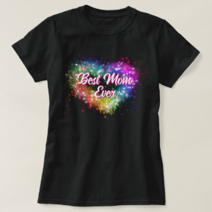 Camiseta Coração cintilante colorido, melhor avó de todos o