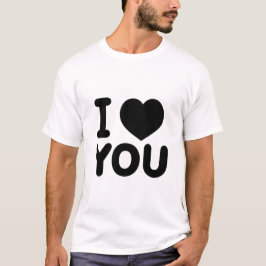 Camiseta Coração Clássico "Eu Te Amo"
