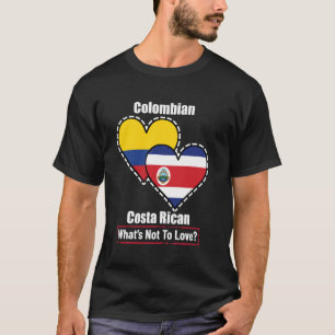 Camiseta Coração Colombiano Costarriquenho Bandeiras O Que