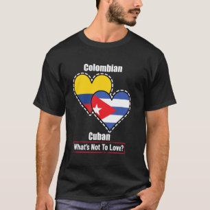 Camiseta Coração Colombiano Cubano Bandeiras O Que Não Amar