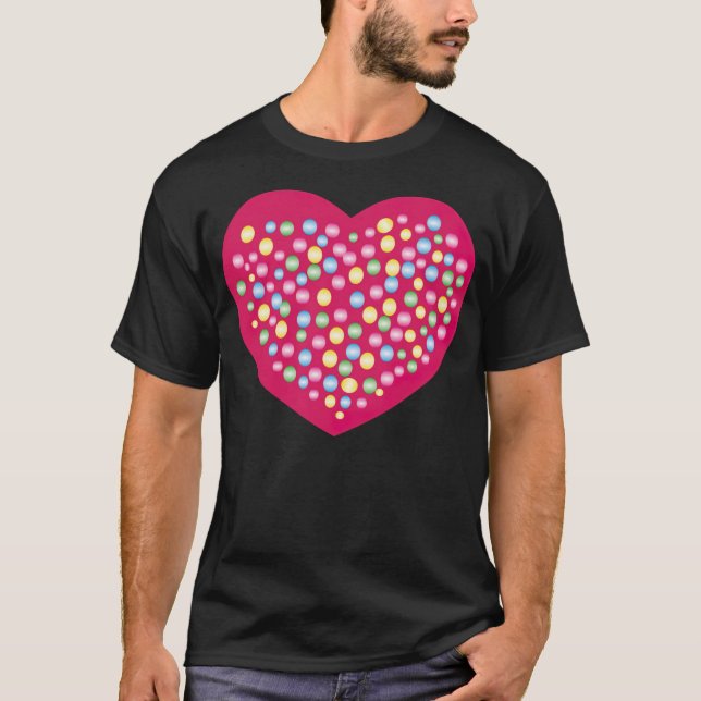 Camiseta Coração com cavaleiros de pôneis (Frente)