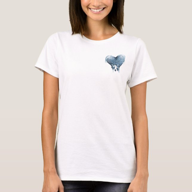 Camiseta Coração congelado (branco) (Frente)