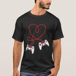 Camiseta Coração Controle De Video-game Dia Dos Namorados L