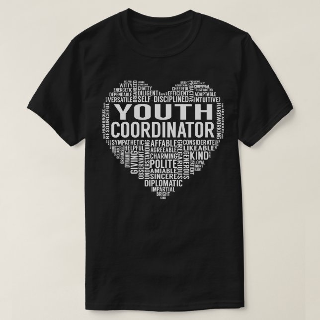 Camiseta Coração Coordenador da Juventude (Frente do Design)