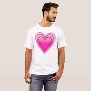 Camiseta Coração cor-de-rosa crescente - Emoji