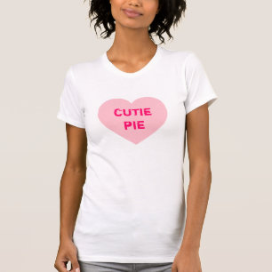 Camiseta Coração cor-de-rosa customizável da conversaç