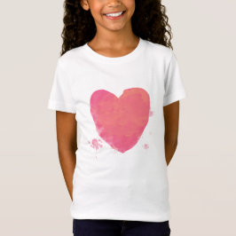 Camiseta Coração Coração Rosa