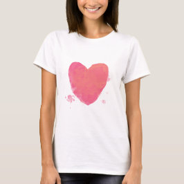 Camiseta Coração Coração Rosa