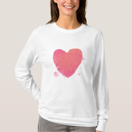 Camiseta Coração Coração Rosa